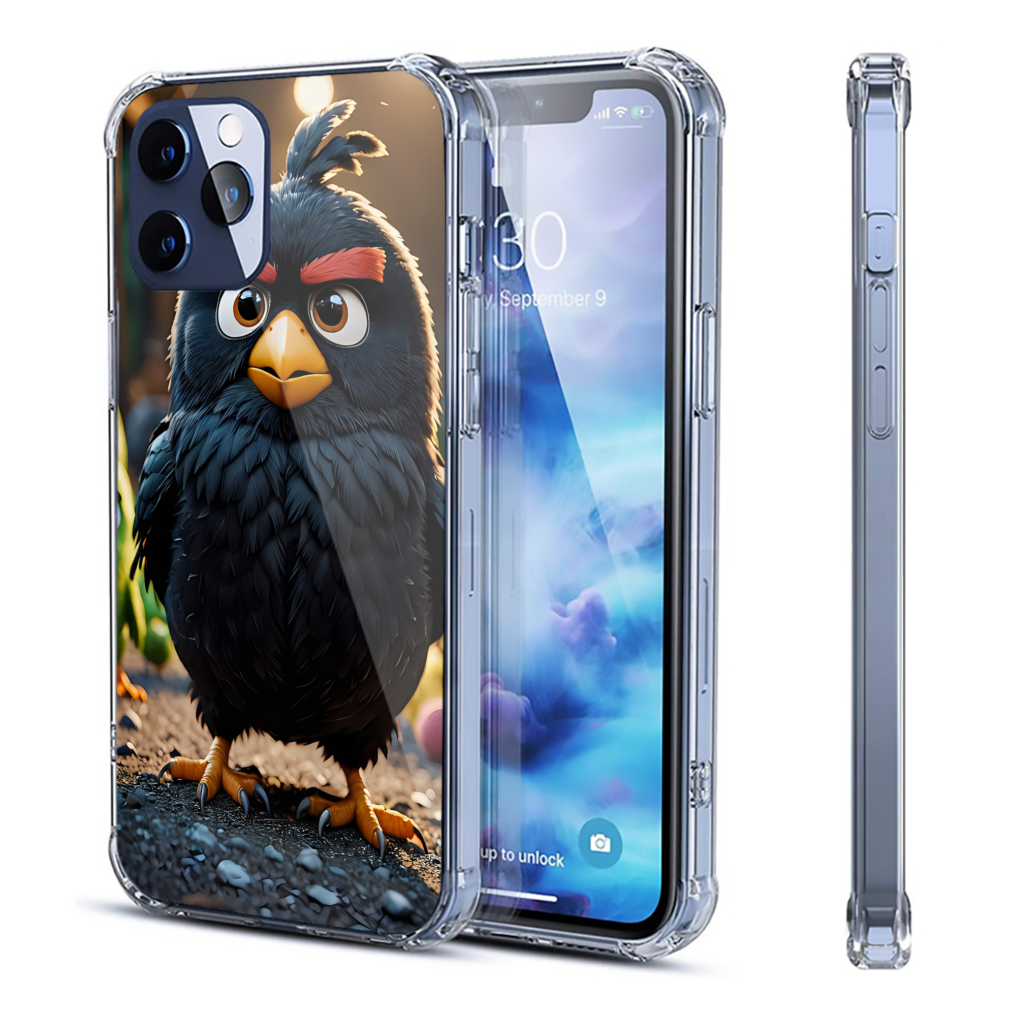 （画像用） Angry Birds アングリーバード 【iPhone 12シリーズ対応】透明スマホケース（クリアソフトケース）